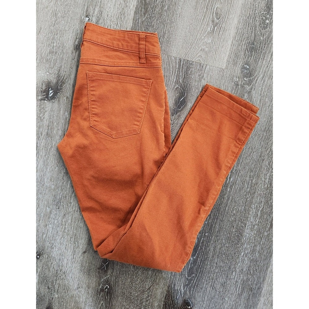 Prana Kara Jeans Burnt Orange Rust Organic Cotton Slim Pants 00/24 Regular